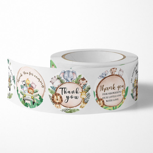 Foreign trade cute cartoon children's sticker packaging handmade holiday decoration thank you sticker label thank you sealing sticker