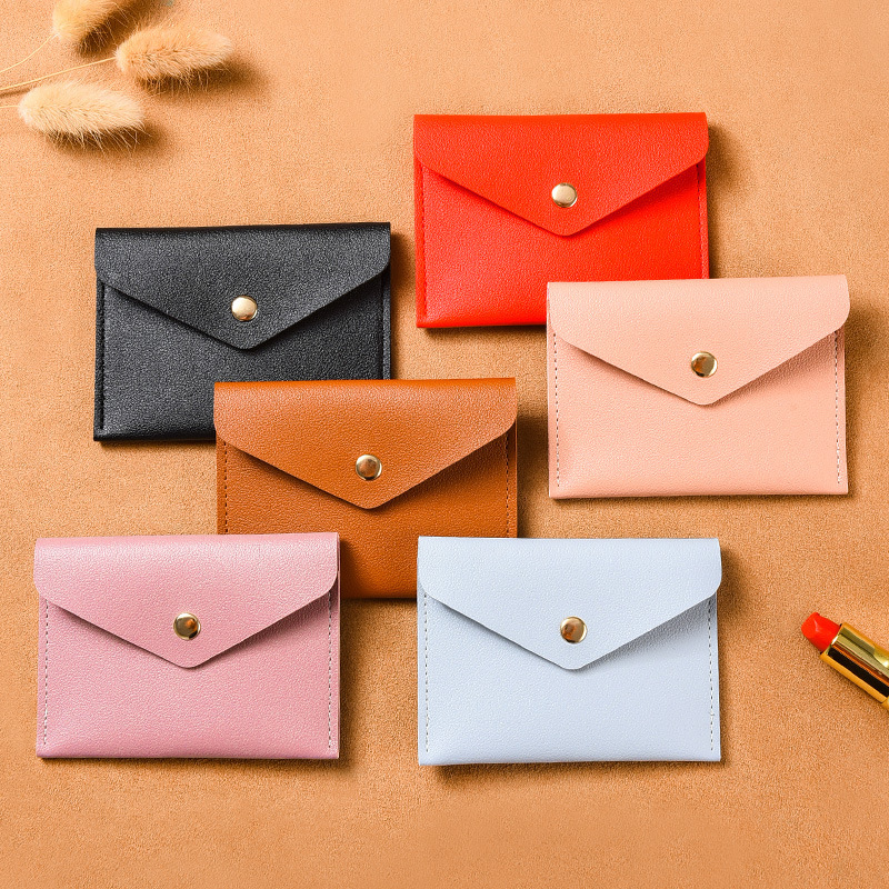 Women's card bag coin purse compact portable driving ID bag ultra-thin keychain mini small envelope card holder wholesale