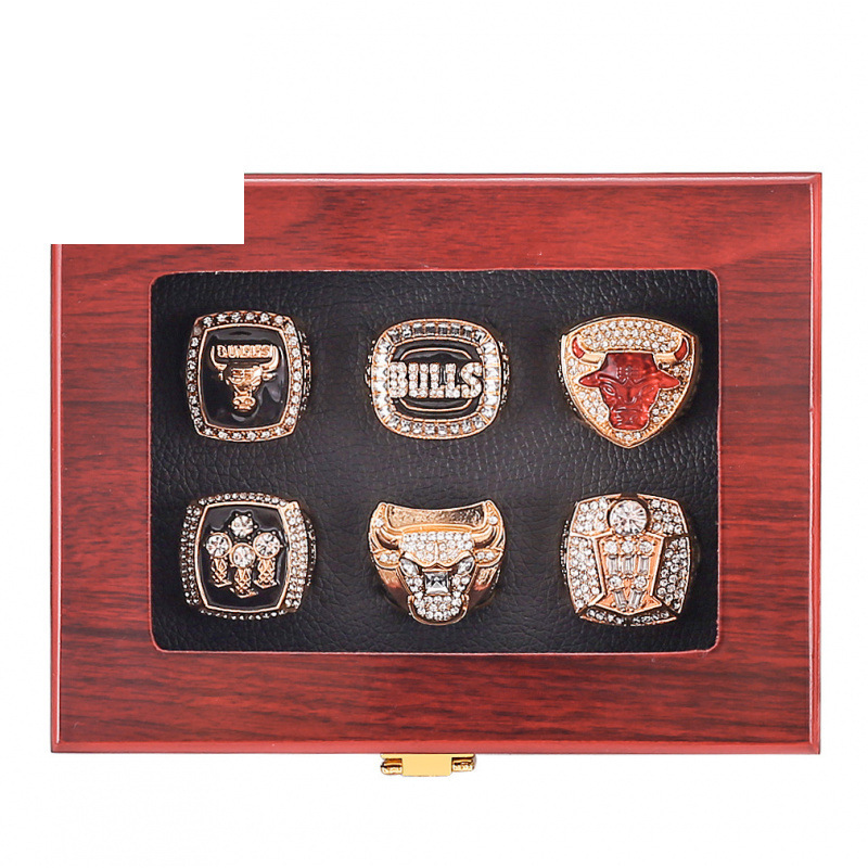 High-Quality Steel Mold Nba Chicago Bulls 6-Year Championship Ring Set Jordan Fan Collection Version Wholesale