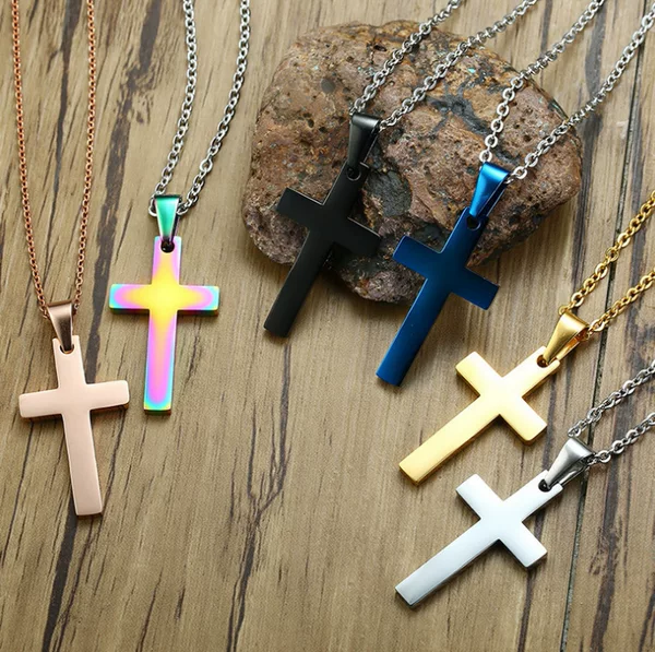 Stainless steel cross pendant necklace men's foreign trade jewelry accessories jewelry PN-570