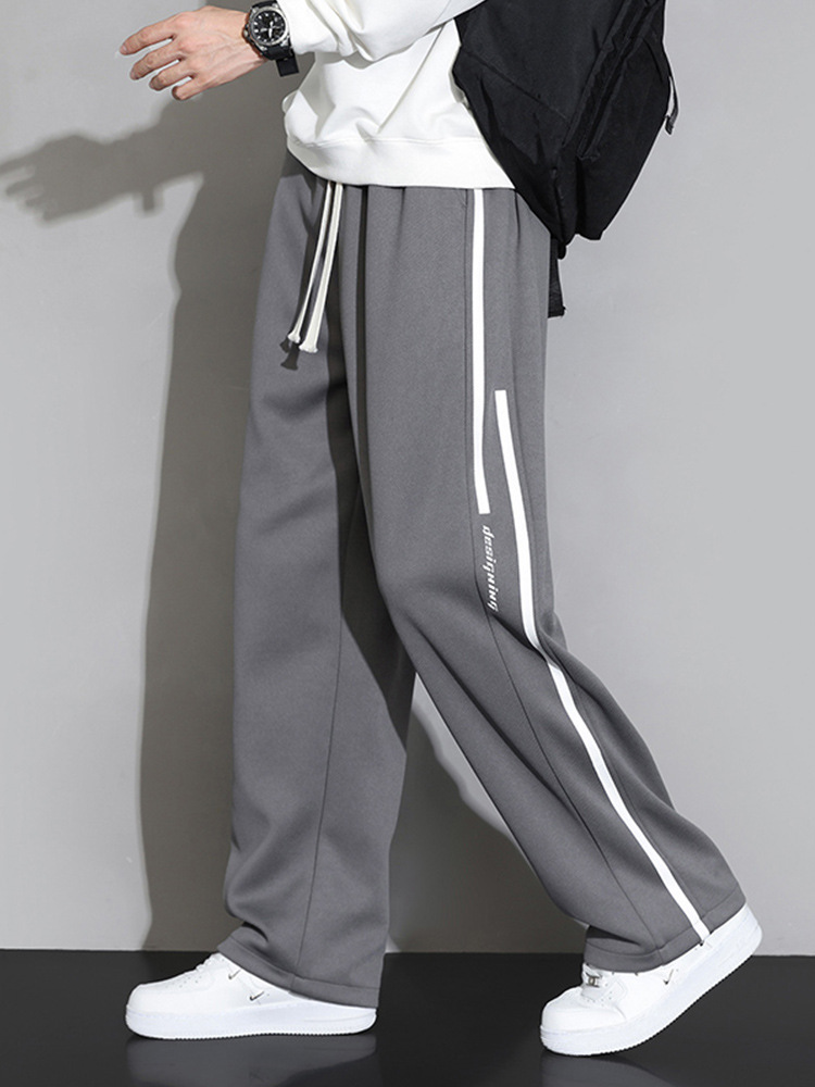 Men's Sweatpants Spring and Autumn 2025 New Straight-Leg Casual Trousers Loose Sports Autumn and Winter Teenage Boys' Pants