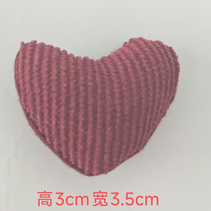 韩版百搭灯芯绒布艺爱心充棉配饰  衣服鞋子帽子袜子辅料配件批发|undefined