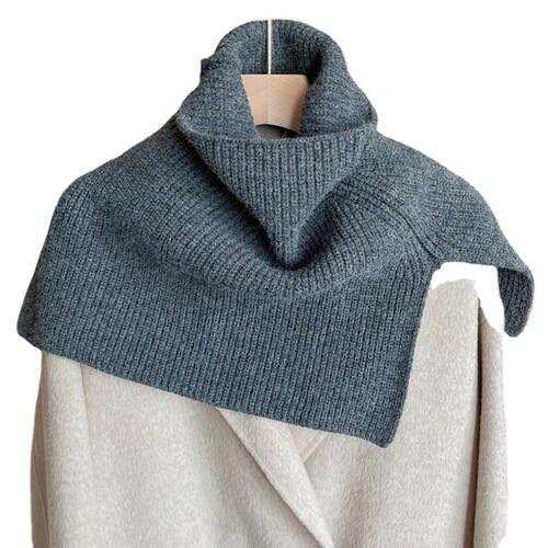 Scarf for women winter new fashion outer pullover scarf for women solid color Korean style versatile neck cover wool knitted shawl