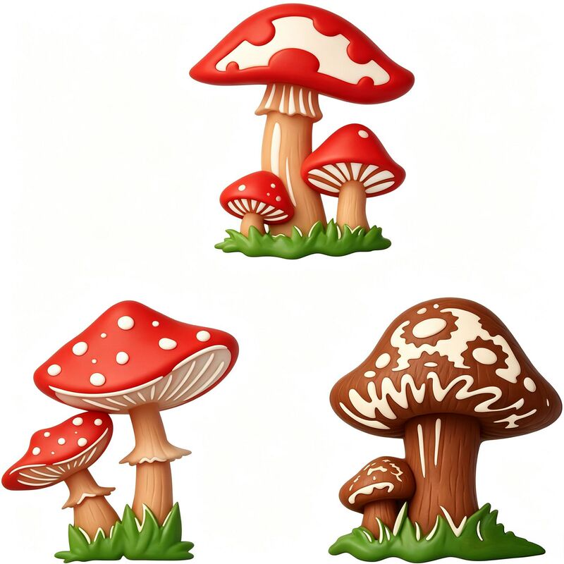 Cross-Border Iron Art Silhouette Mushroom Three-Piece Set Metal Crafts Garden Courtyard Lawn Decorative Ornaments Small Ornaments Cross-Border Iron Art Silhouette Mushroom Three-Piece Set Metal Crafts Garden Courtyard Lawn Decorative Ornaments Small Ornaments