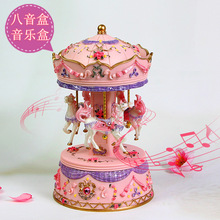 跨境亚马逊厂家旋转木马音乐盒八音盒天空之城儿童生日礼物圣诞