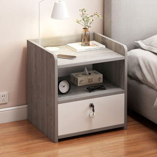 Bedside Table, Simple Modern Bedroom Storage Rack, Simple Cabinet, Bedside Storage Cabinet, Small Bedside Cabinet for Rental Housing