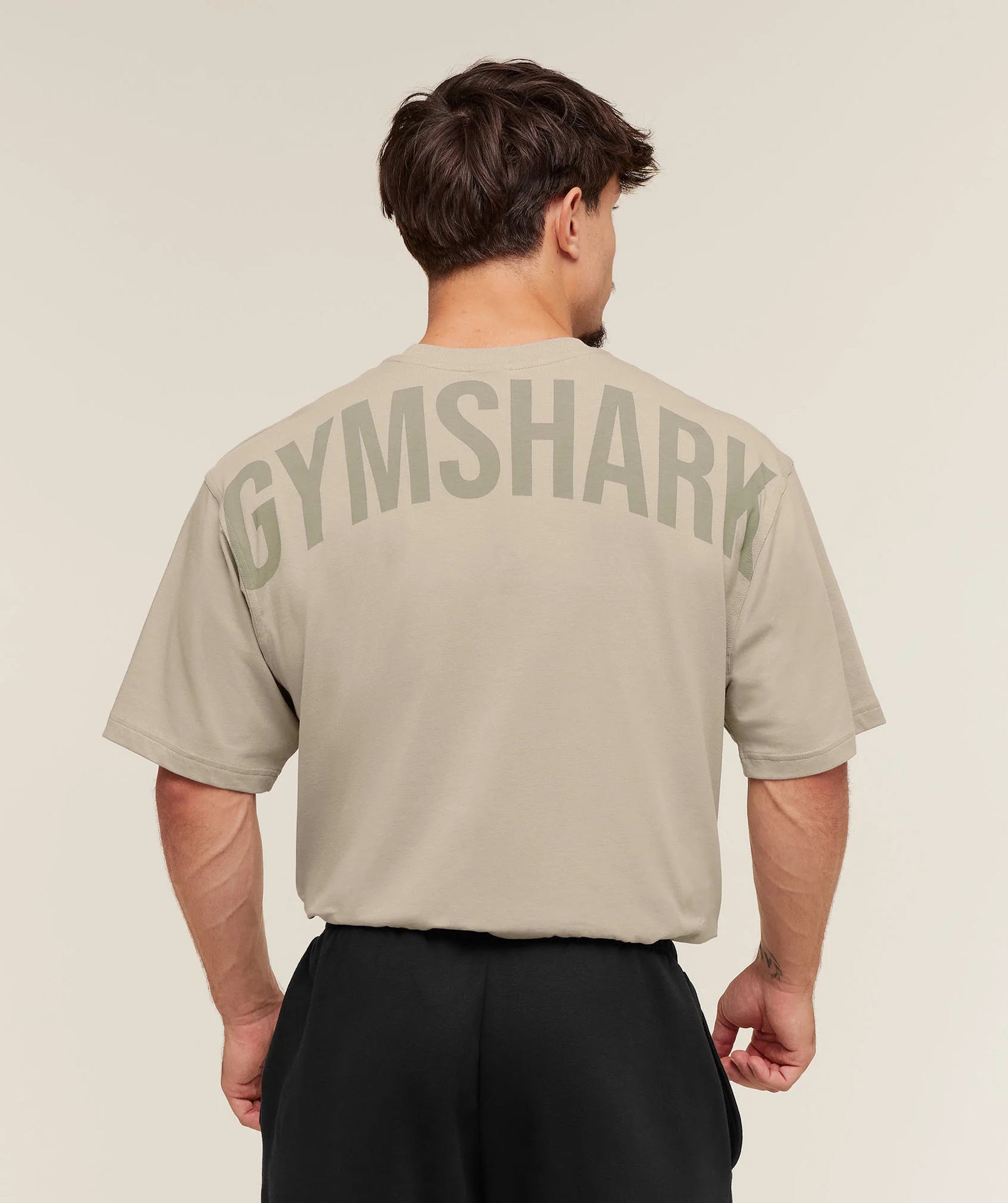 Gymshark T-shirt Arched Logo Beige