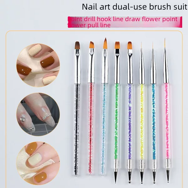 Cross-Border Nail Art Brush Set, Dotting Pen, Color Painting Pen, Line Drawing Pen, Gradient Pen, Crystal Pen, Phototherapy Pen, Nail Art Tools