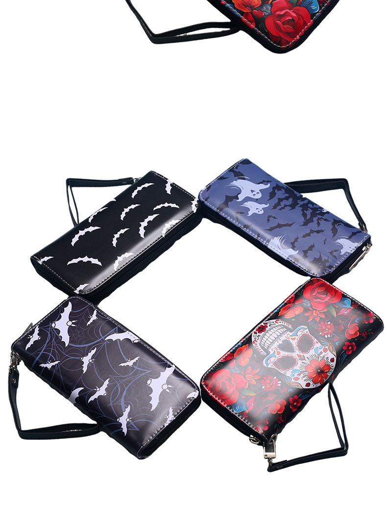 Unisex Bat Skull PVC Zipper Wallets display picture 20