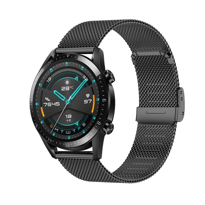 Adecuado para Samsung Huawei gt4 correa de reloj Milan Niza con hebilla magnética GT5 Xiaomi 22mm correa de reloj de acero inoxidable