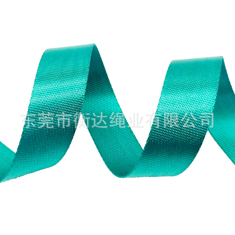 Fábrica personalizada de color sólido rayas de color brillante imitación de nylon computadora jacquard correa de tela bolsas de zapatos correa de cuerda de teléfono móvil