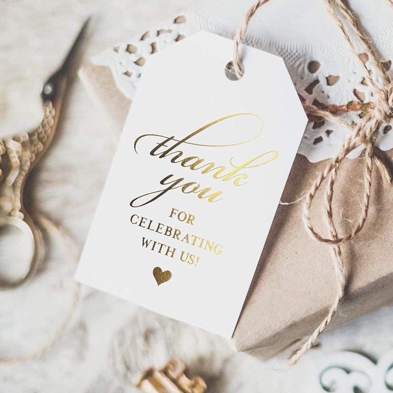 烫金吊牌现货情人节卡片新款礼物装饰挂件礼盒挂件拌手礼吊牌卡片