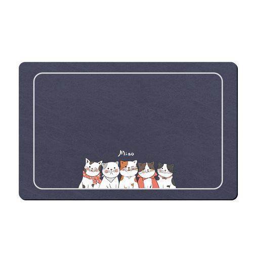 Bathroom no-wash absorbent floor mat, stain-resistant diatom mud foot mat, bathroom non-slip mat, bathroom toilet quick-drying mat