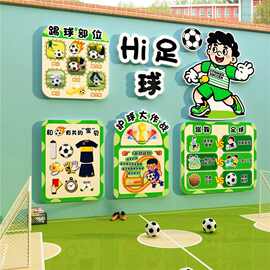 幼儿园足球运动主题墙面环创材料布置走廊楼梯装饰品班级黑板报贴