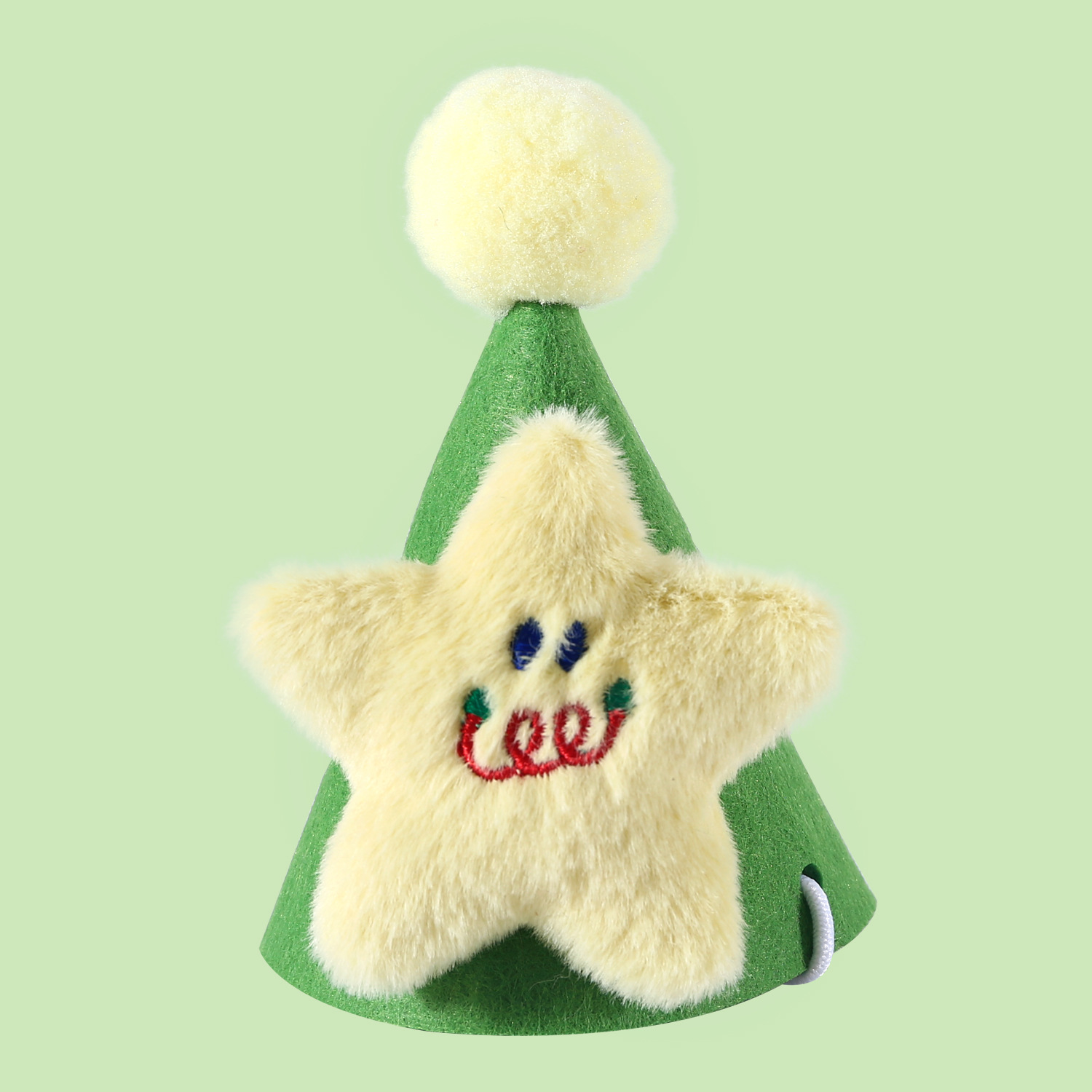 Mascota gato peluche perro cumpleaños sombrero bola tridimensional sombrero felpa muñeca de dibujos animados Navidad señaló sombrero tocado