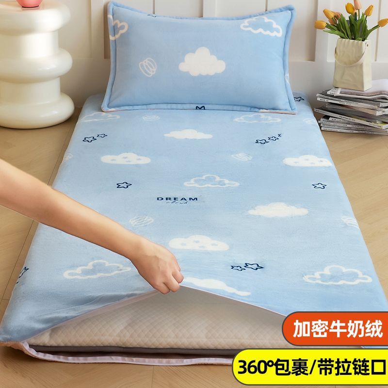 Leche de veludo dormitorio estudiante colchón de coral 90x190 colchón de invierno