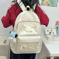 Новый рюкзак для школьников, сумка для компьютера, корейский стиль, простой высококачественный школьный рюкзак с бантом, большой вместительный рюкзак для женщин
