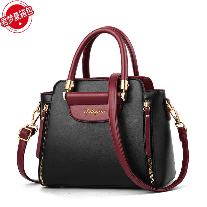 Bolso de mujer al por mayor 2024 nuevo bolso de moda de gran capacidad de color a juego bolso de mujer simple contraste color hombro bolsa de mensajero