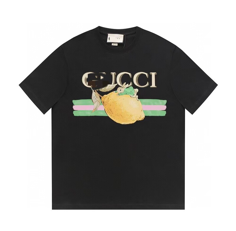 G's ヨーロッパ版半袖夏トレンドブランド古家プリントTシャツレタートップトレンドルーズ半袖TシャツカップルT|undefined