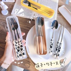 創意携帯箸食器プレゼントアニメ日本スプーン箸セット陶磁器スプーンステンレス食器