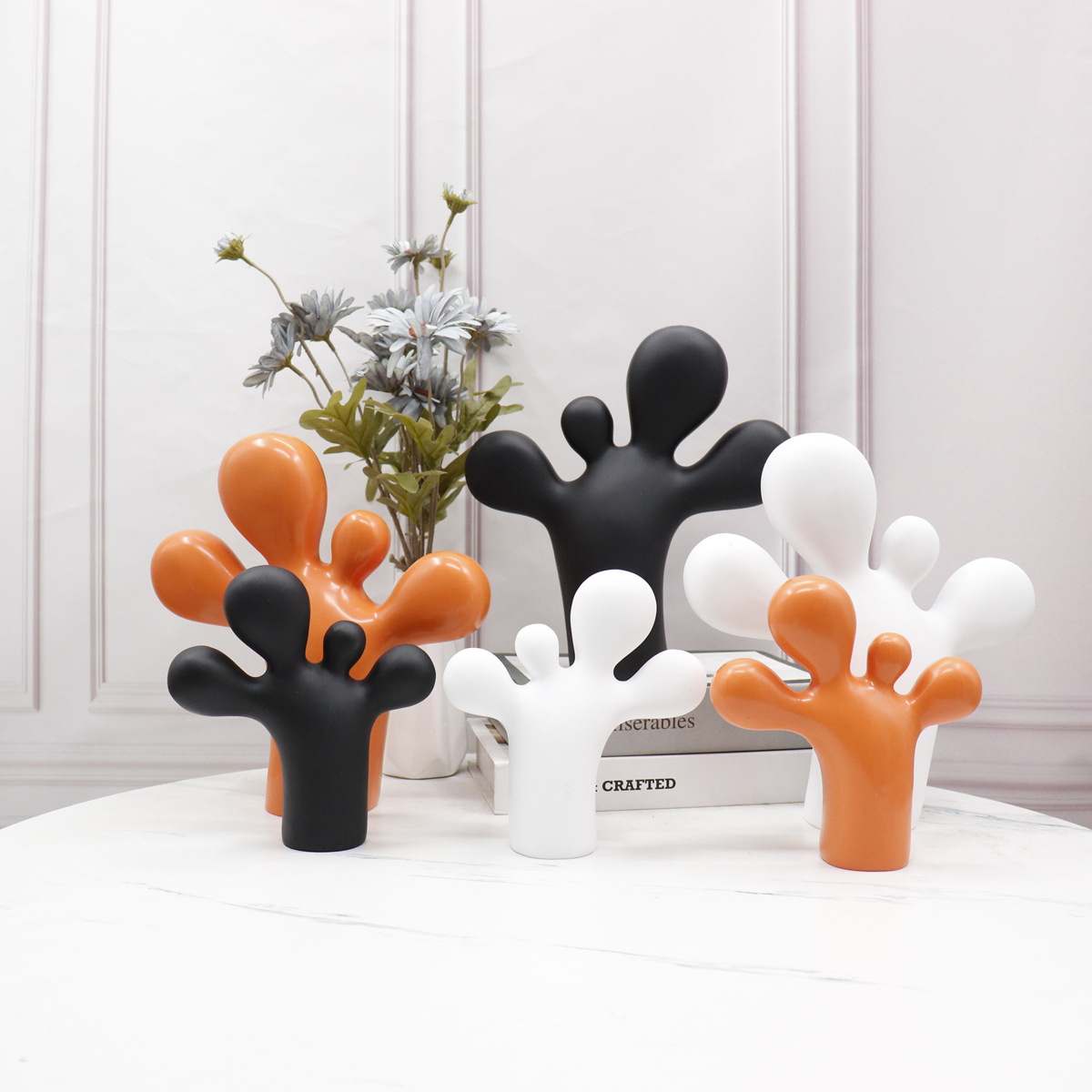 Nordic modern simplicity and creative black and white foot desktop…