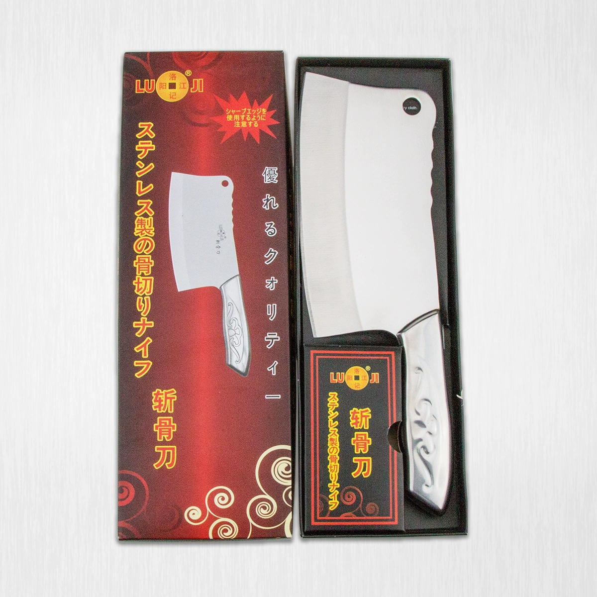 Кухонный нож для измельчения костей Yangjiang Luoji B-018 из нержавеющей стали для шеф-поваров.