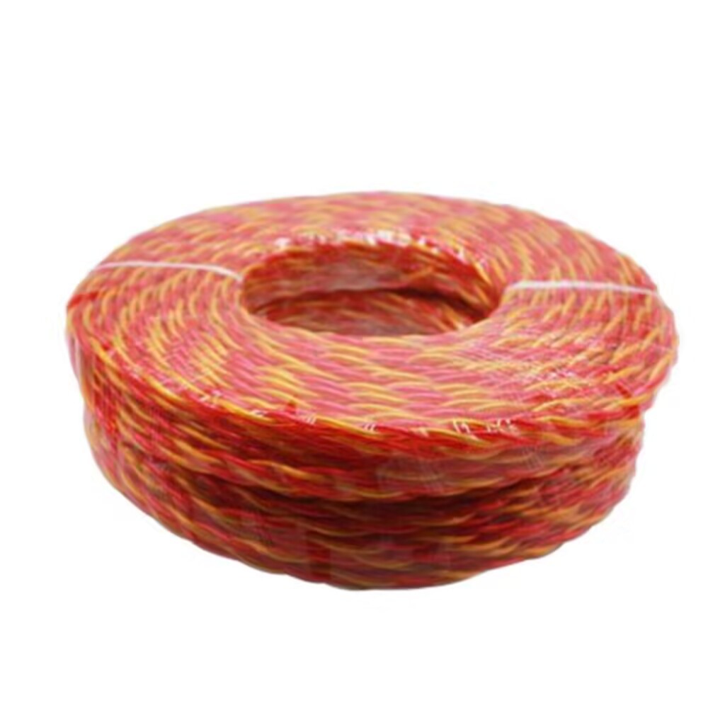 半透明红黄花线2X64/84/128双绞线电线LED灯头软线