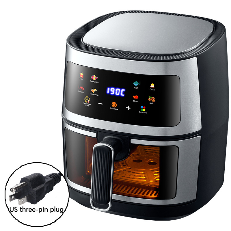 触摸式空气炸锅8L智能无油烟可视薯条机源头厂家Airfryer110V220V|undefined