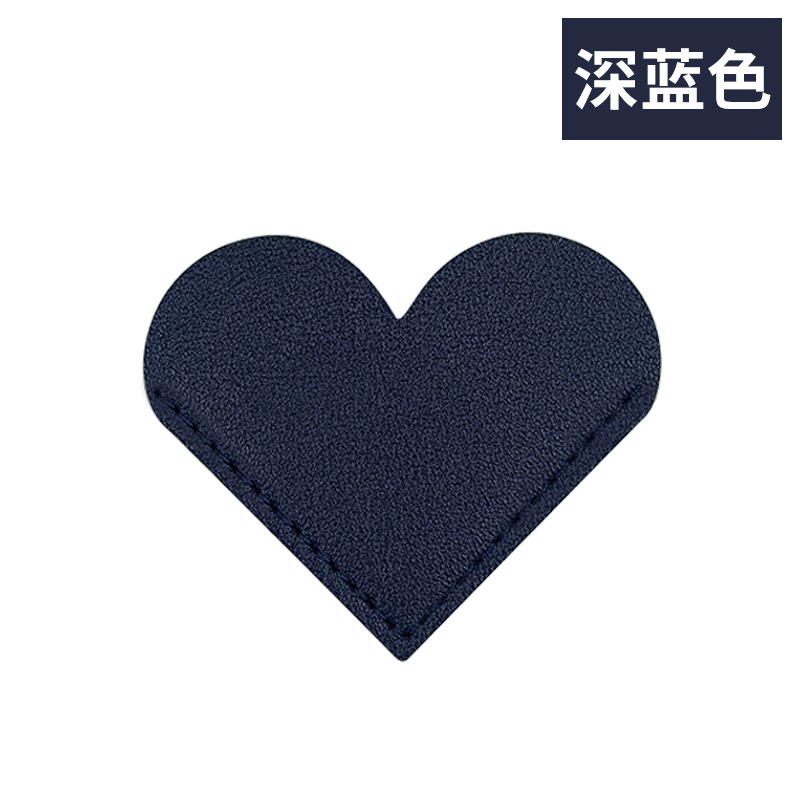 Cross-border en stock personalizable LOGO de cuero en forma de corazón marcador pegatinas amor marcador de cuero pu marcador pequeño lote al por mayor