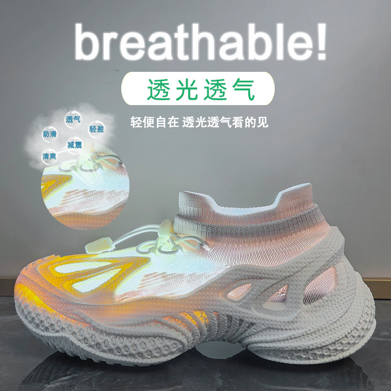 Zapatillas Deportivas de Tejido Transpirable para Pareja con Aumento de Altura para Uso Diario image 4