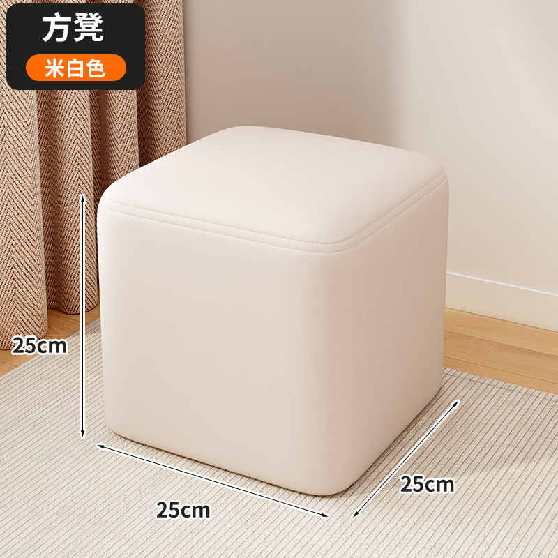 Taburete pequeño, taburete bajo para el hogar, taburete de salón, taburete de sofá, taburete simple, muelle de asiento, paquete suave, taburete de cambio de zapatos pequeño
