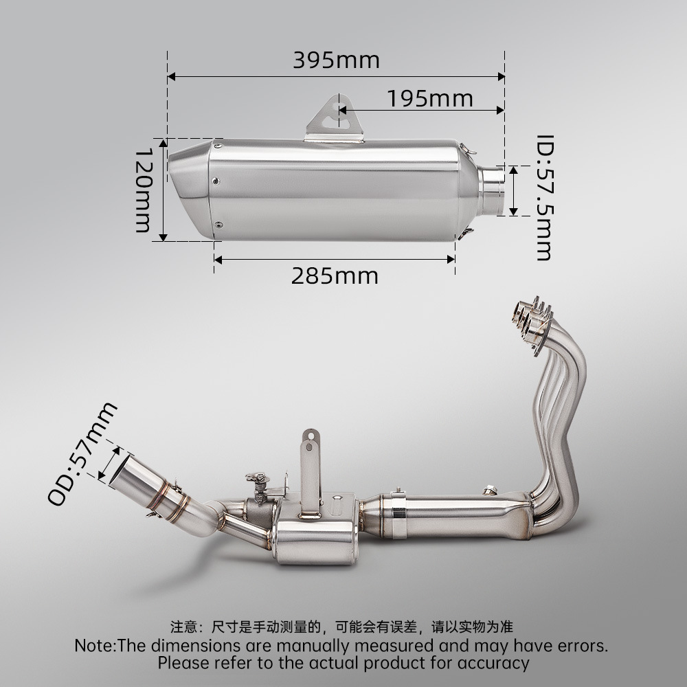 Motorcycle Full Exhaust System Modification Zhang Xue Motorcycle 500Rr Dual-Channel Valve Box Front and Rear Exhaust Pipes
