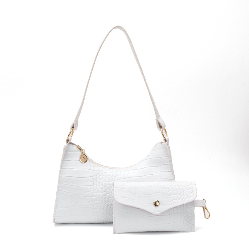 Fashion Crocodile Soft Surface Square Zipper Underarm Bag display picture 4