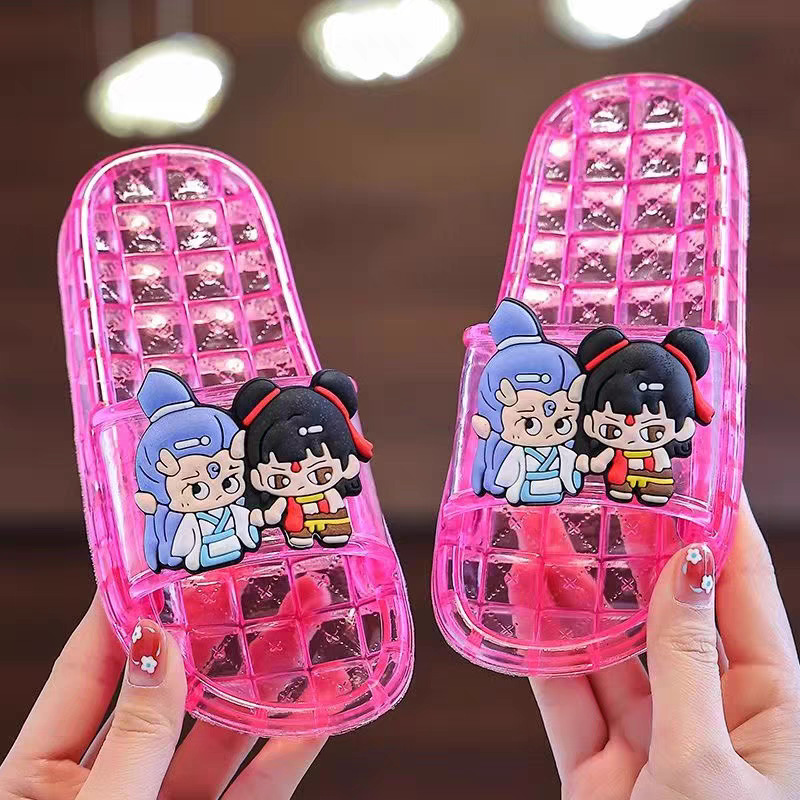 子供用ネザクリスタル透明スリッパ女の子バスルームかわいいホームホームノンスリップソフトソールノンスリップ防臭男の子|undefined