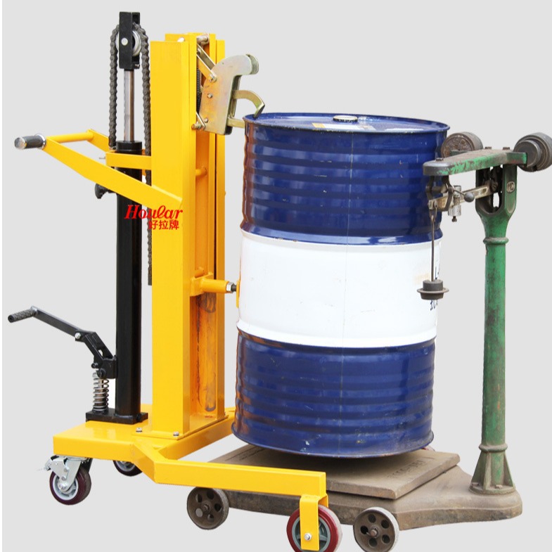 手推油罐车600mm脚踏式液压油桶车卡板现货搬运车DTF450ABC油桶车
