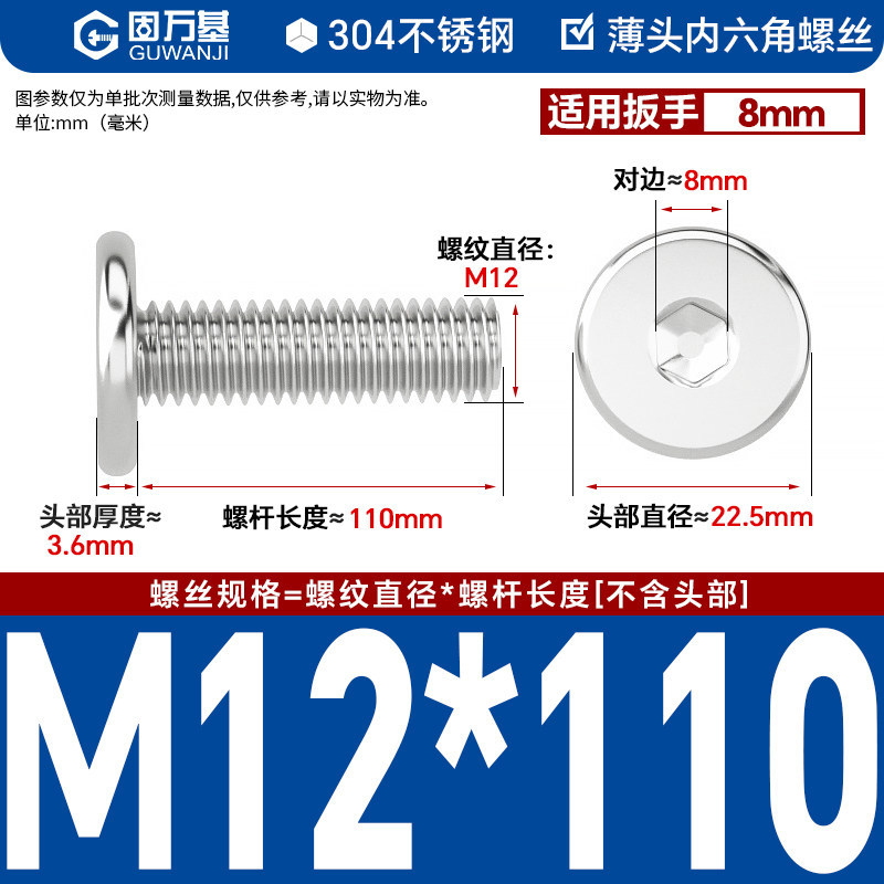 304 M12*110