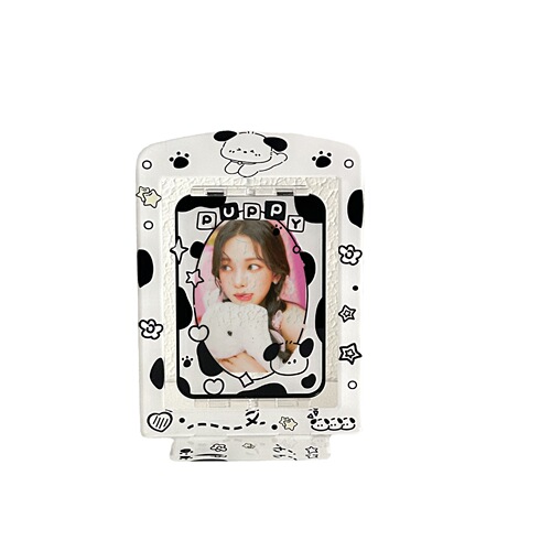 Original Graffiti Style Tangtang Puppy Cartoon Rotating Card Set Card Brick Goo Card Goo Disk Desktop Card Set Insert Card Stand