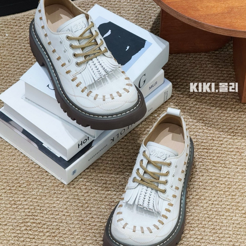 跨境春秋款流苏圆头乐福鞋磨砂女百搭单鞋勃肯鞋英伦皮鞋|undefined