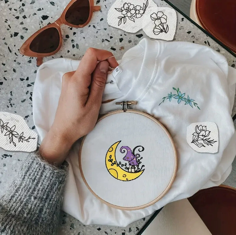 Контурно-безопасная водорастворимая embroidery поставка стаб бумага для крепления самоклеящейся водорастворимой основы для вышивки DIY