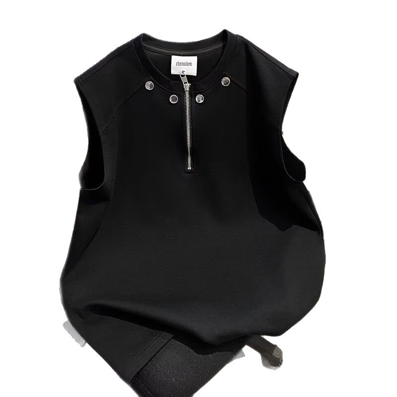 Camiseta sin Mangas para Hombre de Poliéster Estampado para Ocio