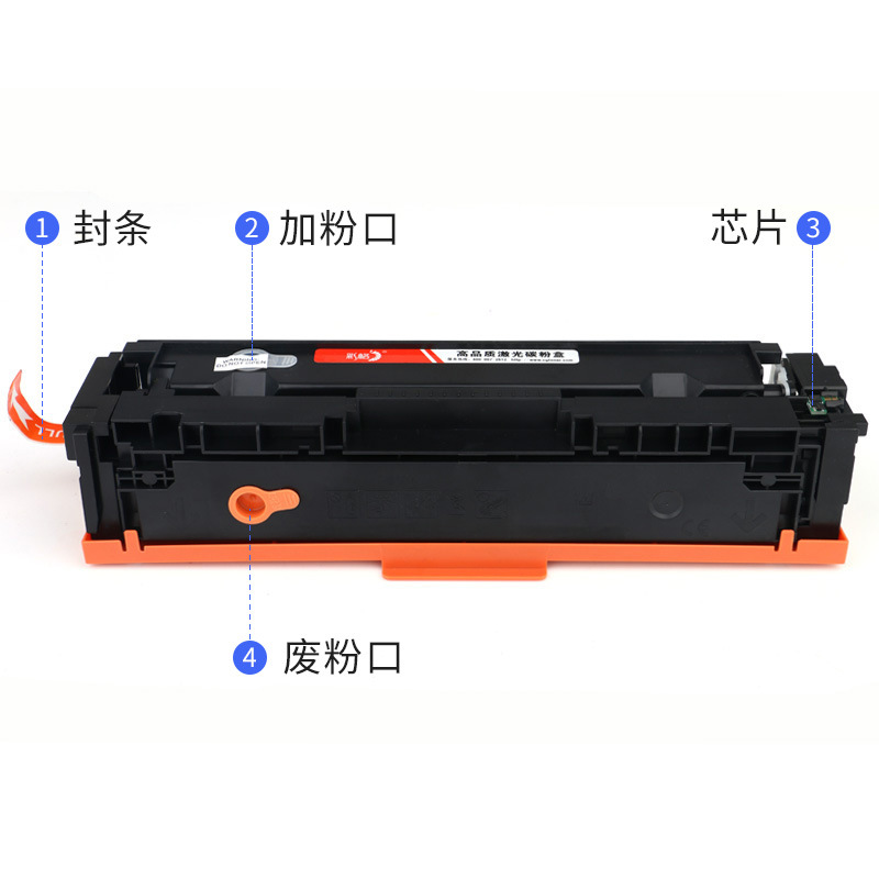 Color grid suitable for HP m281fdw toner cartridge M254dw/nwM280nw 281fdn cartridge 202a CF500a