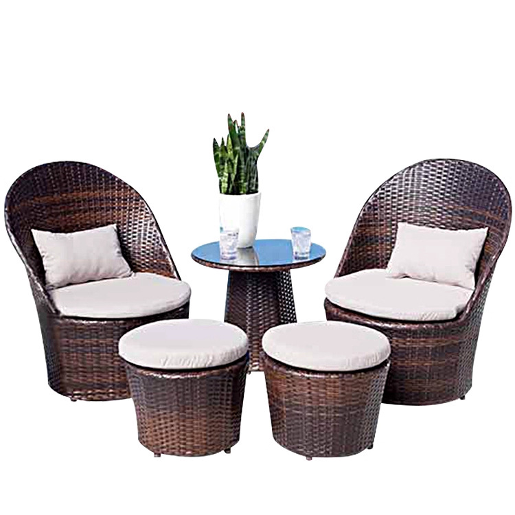 silla de caña de ocio al aire libre mesas de té de tres o cinco piezas set café balcón al aire libre mesas y sillas combinación patio muebles de caña