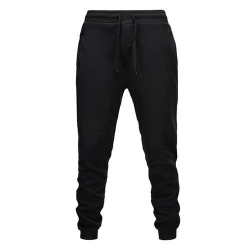 Men's and Women's Winter Fleece Track Pants, Fitness Running Pants, Elastic Waist Solid Color Tracksuit Leggings