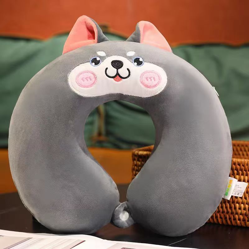 Cartoon U almohada almohada de cuello almohada de columna cervical almohada de avión siesta memoria almohada de cuello almohada de algodón fabricante de regalos portátiles comercio exterior