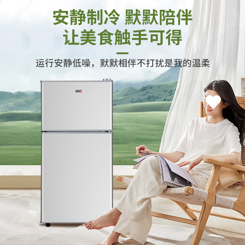 一级能效小冰箱二人用家用小型出租房宿舍用迷你双门电冰箱|undefined