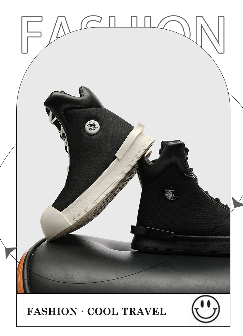 Pantofi sport casual pentru bărbați, cu talpă groasă, din pânză, cu aspect de înălțime, 2025, model nișă, cu design cu cap mare, pentru stradă, model high-end, X227_voghion.com