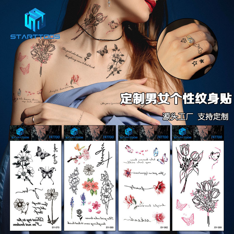 Cross-Border Original Tattoo Stickers, Beautiful and Personalized Temporary Tattoo Stickers, New Waterproof Tattoo Stickers Wholesale