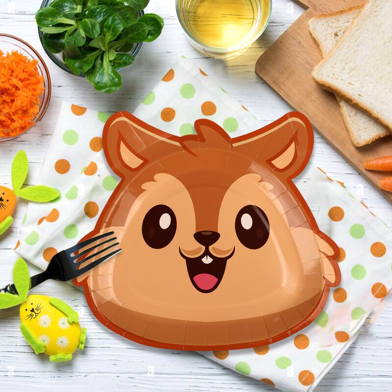 Easter Capybara Disposable Plates and Tableware Party Novelty Paper Plates Birthday Holiday Decoration Supplies Set