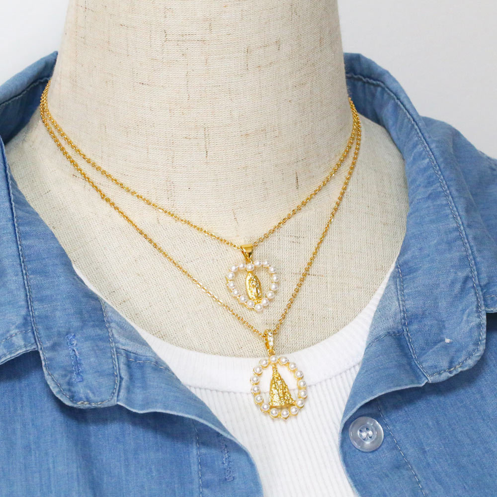 Simple Style Heart Shape Copper Necklace Inlay Artificial Pearls Zircon Copper Necklaces