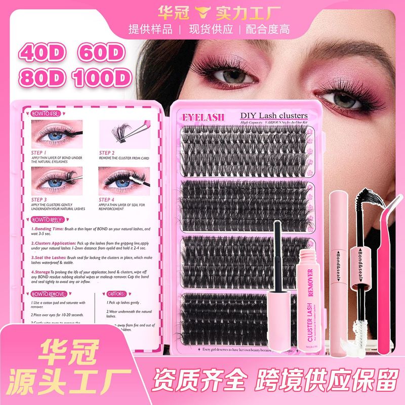 欧米風クロスボーダーまつげブック 40P60P80P100P セクション式つけまつげ DIY 濃密カールタイプつけまつげ ナチュラルメイク|undefined